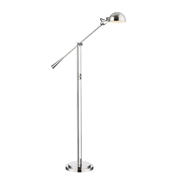 Z-Lite Grammercy Park Floor Lamp, 1-Light, 12.75 In.W x 42.5 In.L x 82.5 In.H, Polished Nickel 741FL-PN - main
